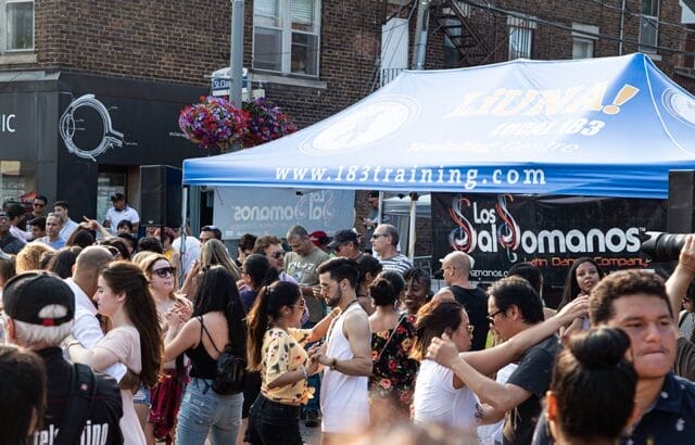 Summer activities: people dancing at festival