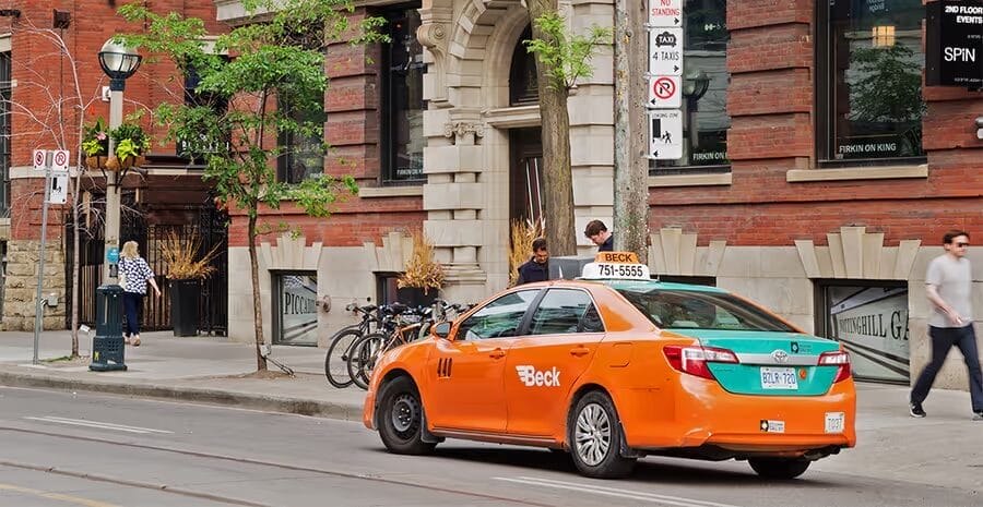 A Beck taxi in Toronto