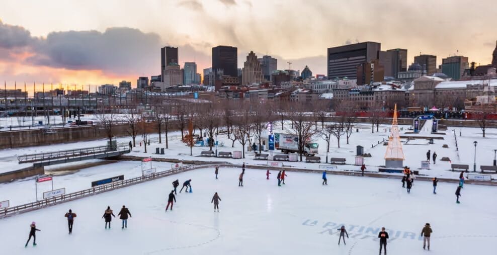 Old Montreal Ice Skating