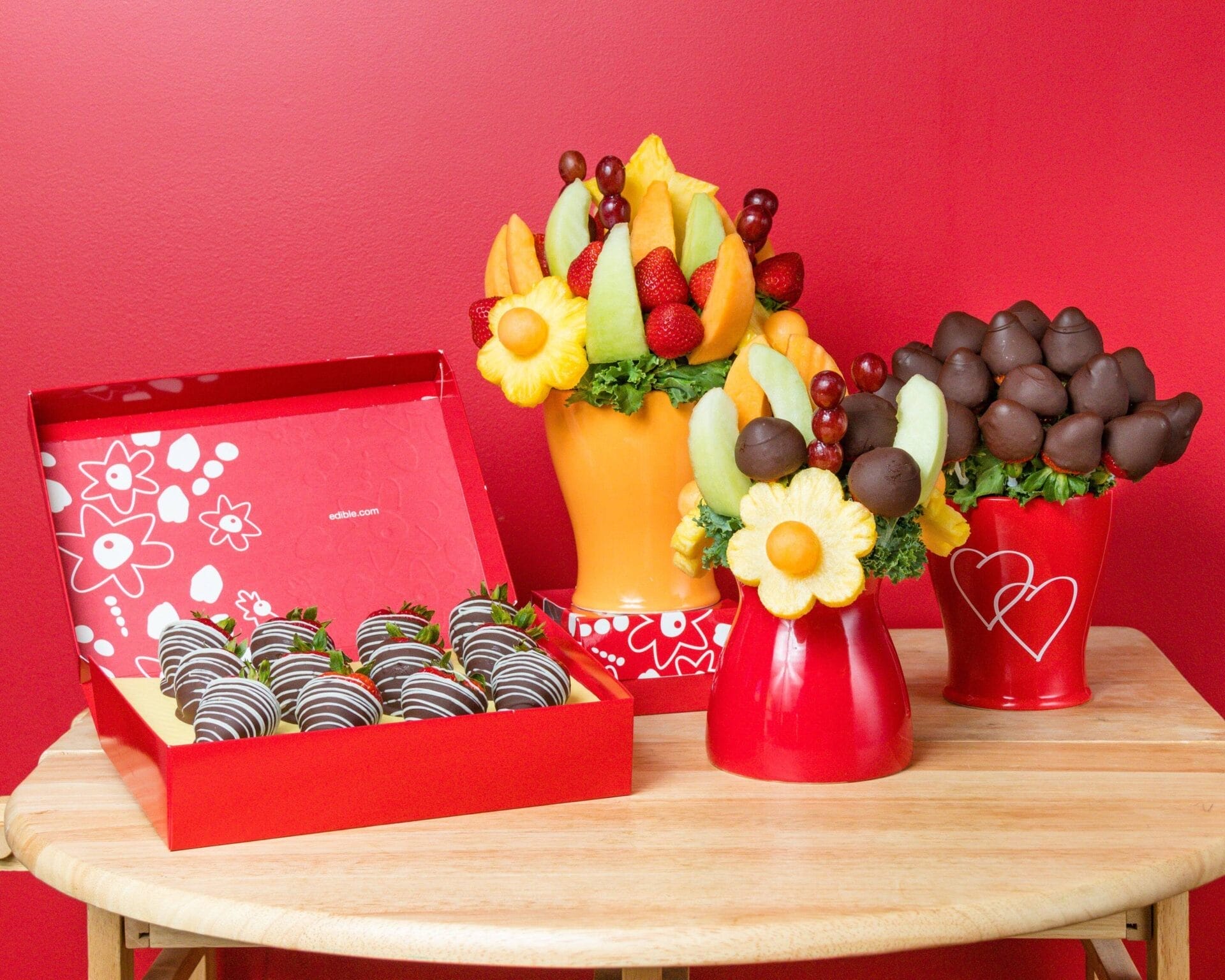 Flowers and Gift Ideas: Chocolate covered strawberries and a variety of bouquets from Edible Arrangements