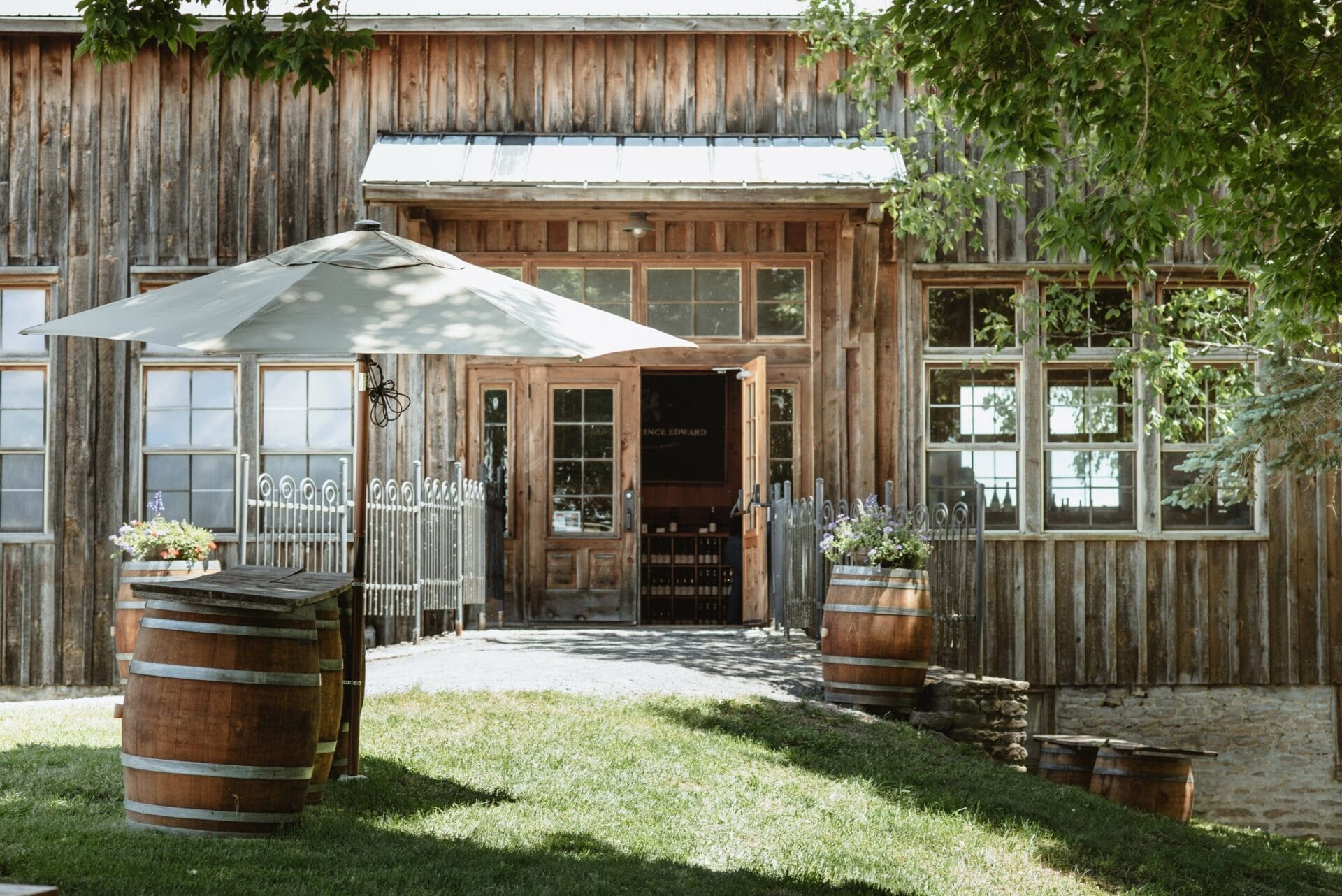 Outside of The Grange of Prince Edward Winery