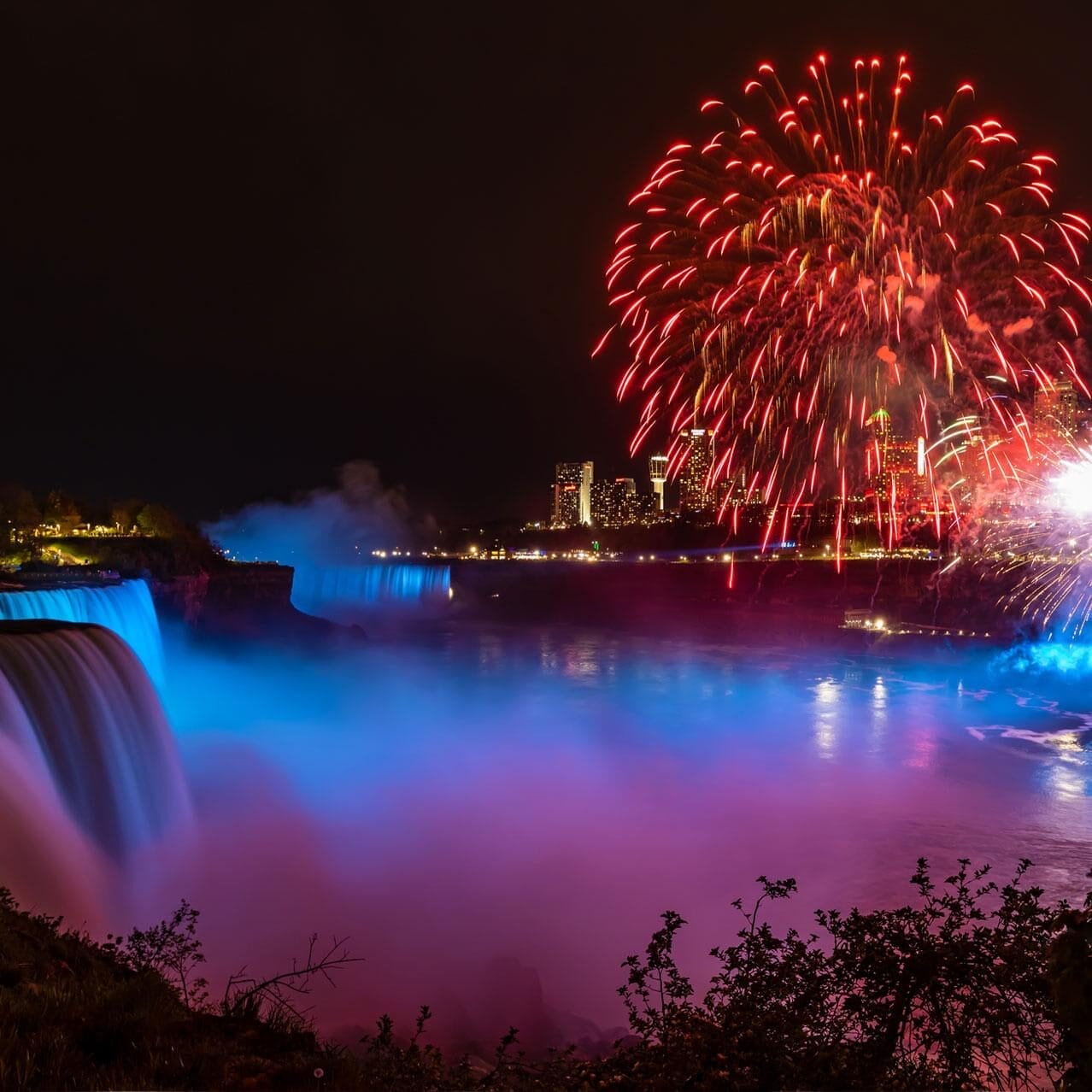 Nighttime Falls Illumination & Fireworks