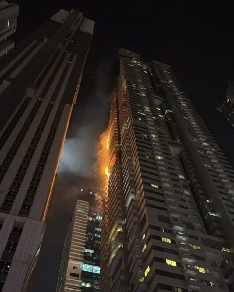 Marina Pinnacle Skyscraper Fire Forces Evacuation of 3,820 Residents
