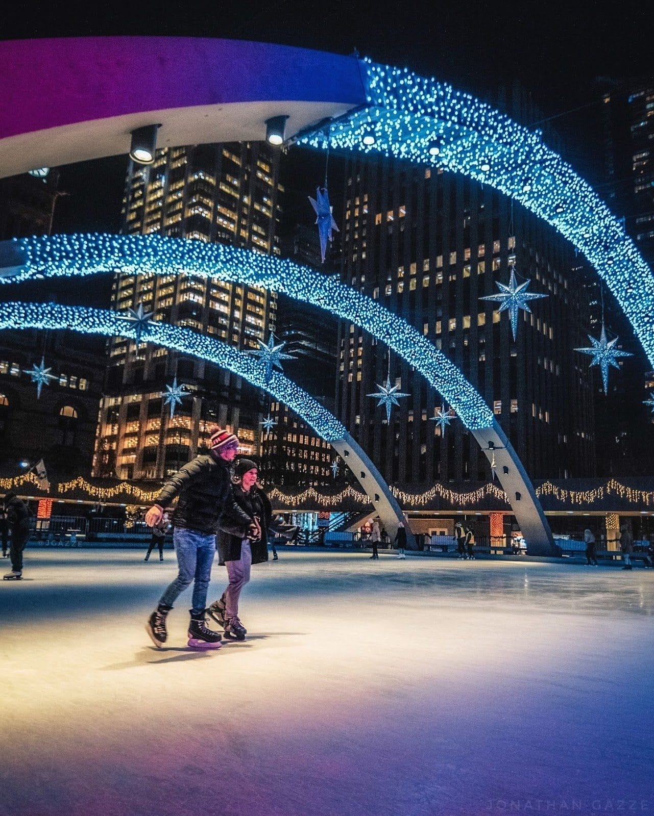 Skating at Nathan Phillips Square